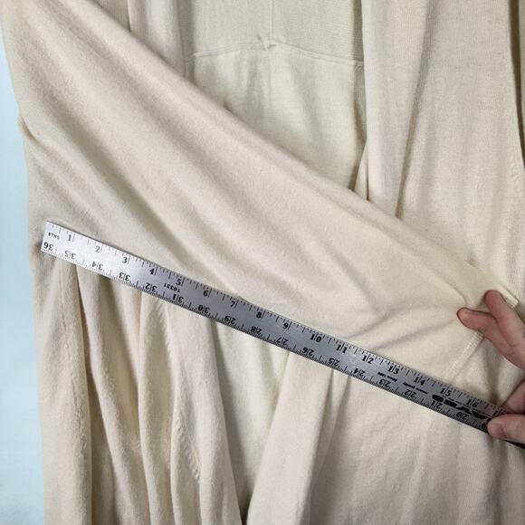 Metro7 SILK ANGORA BLEND Open Cardigan Womens SIZE XL Cream Elevated Basic Soft - Picture 7 of 9